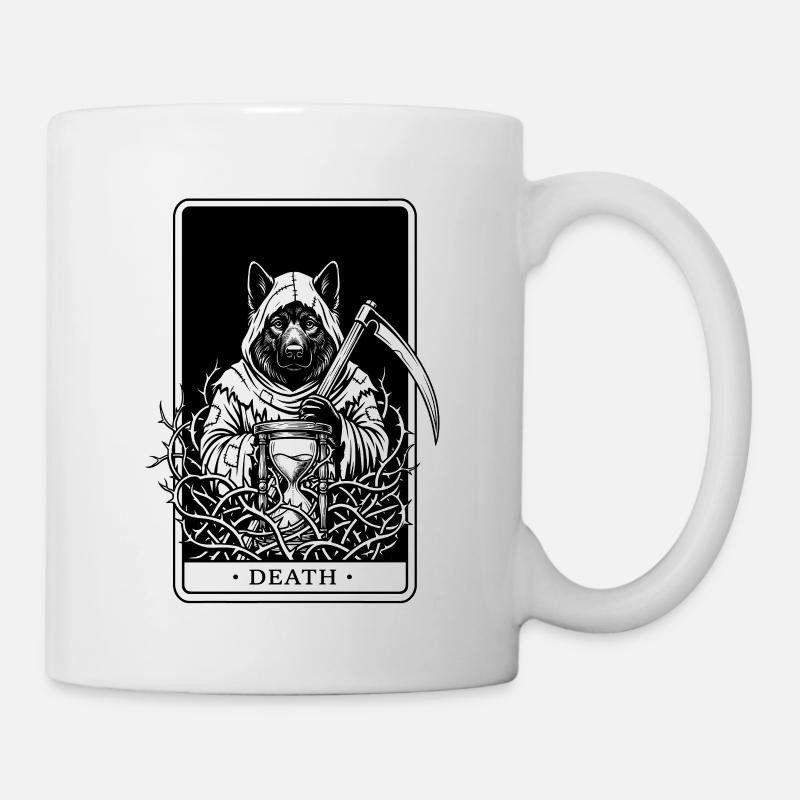 Eurasier | Death | Tarot - Tasse - Weiß