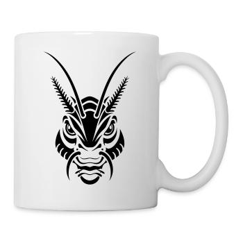 Mystische Insekten Maske Tattoo Stil - Tasse - Weiß - Rechts