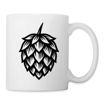 Hopfen Symbol - Tasse - Weiß - Rechts