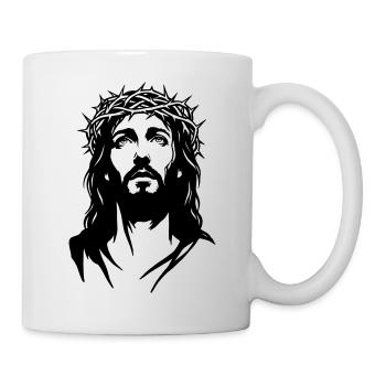 Silhouette de Jésus-Christ - Mug blanc - blanc - Droite