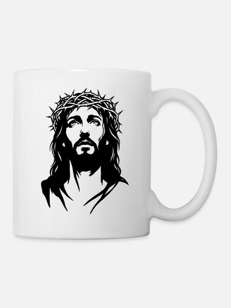 Jesus Christus Silhouette - Tasse - Weiß