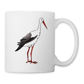 Cigogne - Mug blanc - blanc - Droite
