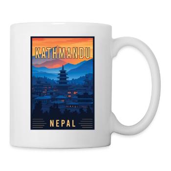 Entdecken Sie den mystischen Charme von Kathmandu in Nepal - Tasse - Weiß - Rechts