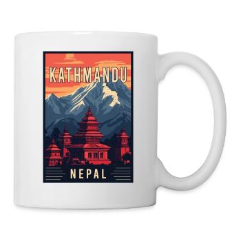 Entdecke den mystischen Charme von Kathmandu in Nepal - Tasse - Weiß - Rechts
