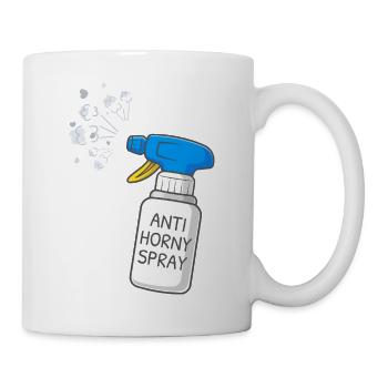 Anti Horny Spray Funny Humor Design - Mug - white - Right