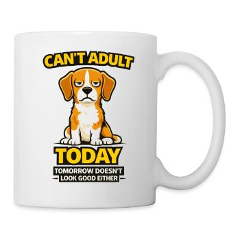 Beagle Can't Adult Today Meme - Mug - white - Right
