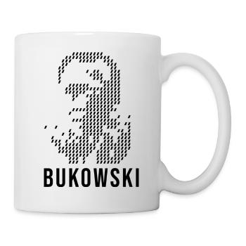 Charles Bukowski geometric design portrait - Mug - white - Right