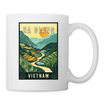 Explorez les majestueux paysages de Ha Giang au Vietnam - Mug blanc - blanc - Droite