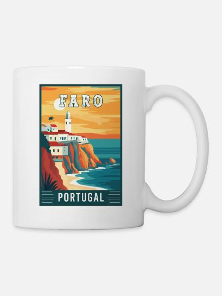 Discover Captivating Faro in Portugal - Mug - white