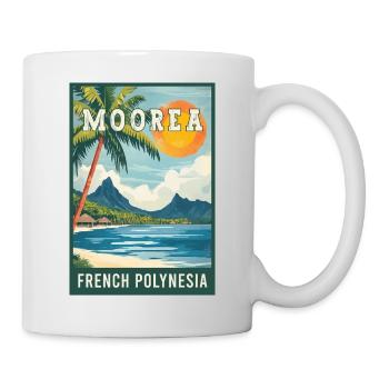 Explorez les Moorea tropicaux en Polynésie française - Mug blanc - blanc - Droite