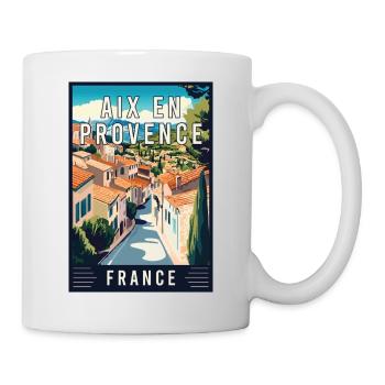 Experience Charming Aix-en-Provence in France - Mug - white - Right