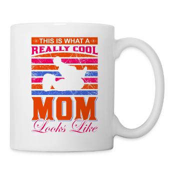 Richtig cooles Mama-Shirt – Geschenkidee - Tasse - Weiß - Rechts