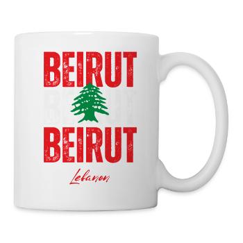 Beirut im Herzen, Libanon Gegenwart - Tasse - Weiß - Rechts