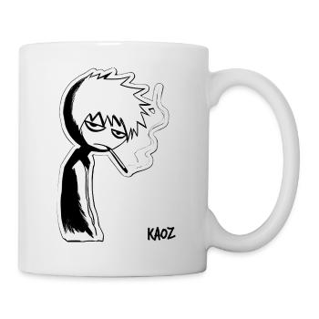 Black and white sketch: melancholic type - Mug - white - Right