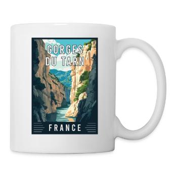 Discover Breathtaking Gorges du Tarn in France - Mug - white - Right