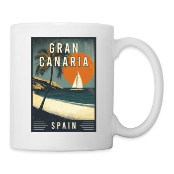 Découvrez les îles Canaries et l’Espagne de Gran Canaria - Mug blanc - blanc - Droite