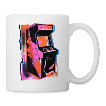 Retro Wave Gamer Spieleautomat - Tasse - Weiß - Rechts