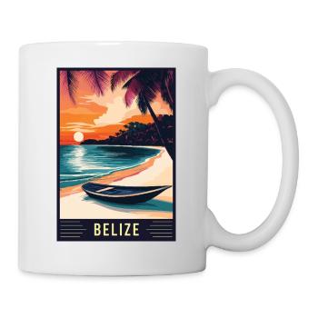 Découvrez le paradis tropical du Belize - Mug blanc - blanc - Droite