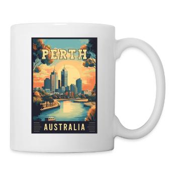 Discover City by the Swan River Perth in Australia - Mug - white - Right