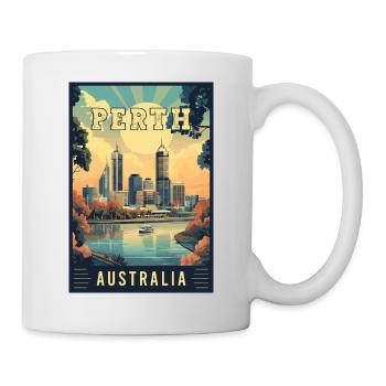 Explore City by the Swan River Perth in Australia - Mug - white - Right