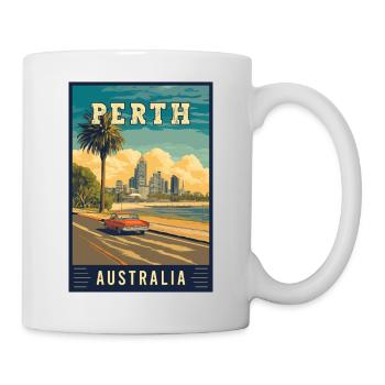 Experience City by the Swan River Perth Australia - Mug - white - Right