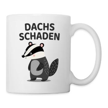 Dachs Schaden Lustiger Dachs Spruch - Tasse - Weiß - Rechts
