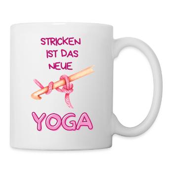Stricken ist das neue Yoga - Tasse - Weiß - Rechts