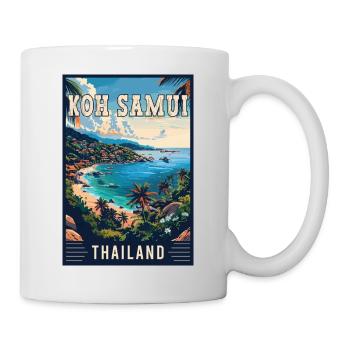 Découvrez le paradis à Koh Samui en Thaïlande - Mug blanc - blanc - Droite
