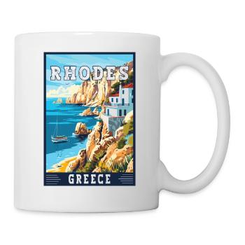 Discover Timeless Beauty of Rhodes in Greece - Mug - white - Right