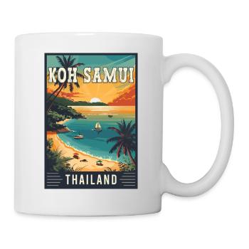 Découvrez le paradis à Koh Samui en Thaïlande - Mug blanc - blanc - Droite