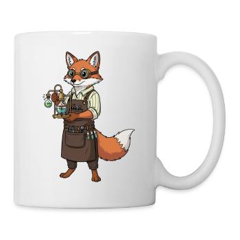 Fox Alchemist Steampunk Mad Scientist - Mug - white - Right