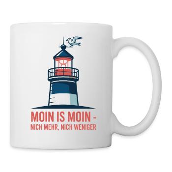  Moin Is Moin Nich Mehr Nich Weniger Nordsee - Tasse - Weiß - Rechts