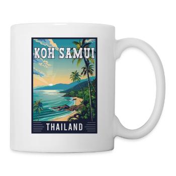 Découvrez le paradis à Koh Samui en Thaïlande - Mug blanc - blanc - Droite