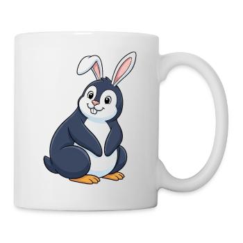 Cute Penguin Bunny Fusion Cartoon Funny Easter - Mug - white - Right