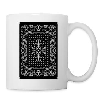Geometric Playing Card Vector Art Black - Mug - white - Right