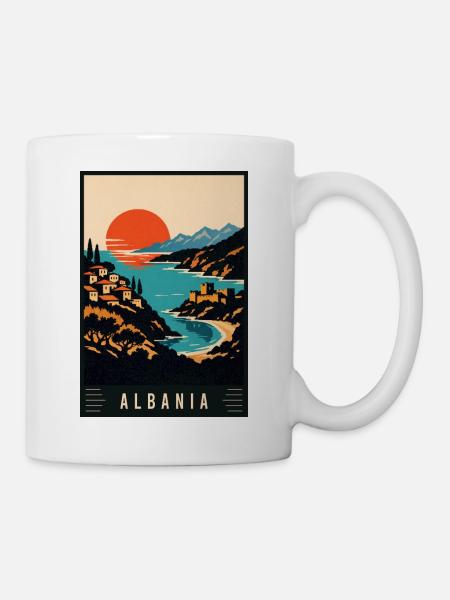 Discover Beach Alps and Historic Cities of Albania - Mug - white