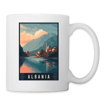 Explorez les Alpes balnéaires et les villes historiques d’Albanie - Mug blanc - blanc - Droite