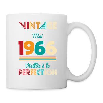 Anniversaire 60 ans - Vintage - Mai 1966 - Mug blanc - blanc - Droite