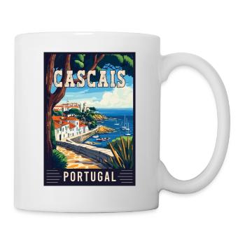 Découvrez la beauté côtière de Cascais au Portugal - Mug blanc - blanc - Droite