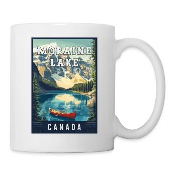 Explorer le lac Moraine au Canada Parc national de Banff - Mug blanc - blanc - Droite