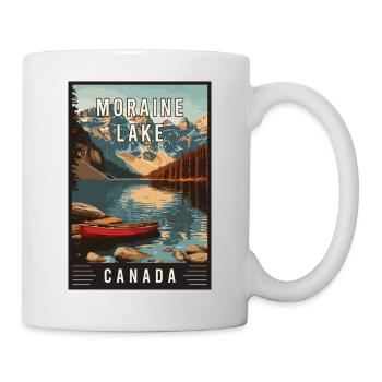 Découvrez le lac Moraine, Canada, parc national de Banff - Mug blanc - blanc - Droite
