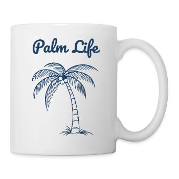 Palm Life Tropical Beach Summer Minimal Design - Tasse - Weiß - Rechts