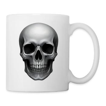 Skull Skull Realistic Tattoo Style Design - Mug - white - Right