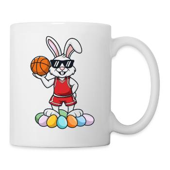  Cooler Basketball Osterhase Mit Sonnenbrille - Tasse - Weiß - Rechts