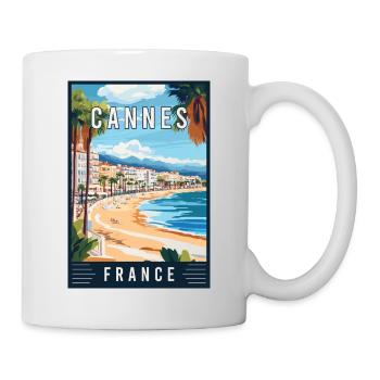 Discover French Riviera and Cannes in France - Mug - white - Right