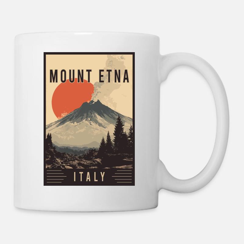 Découvrez Volcano Adventure et le Mont Etna en Italie - Mug blanc - blanc