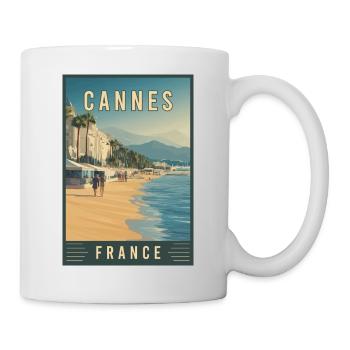 Explore French Riviera and Cannes in France - Mug - white - Right