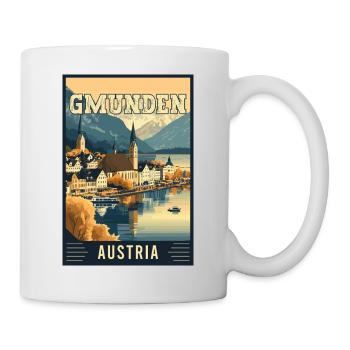 Experience the Lakeside Beauty of Gmunden Austria - Mug - white - Right
