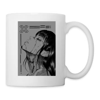 Mechanischer Traum in Schwarzweiß - Tasse - Weiß - Rechts