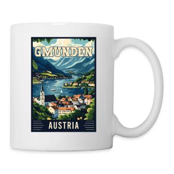 Discover Lakeside Beauty of Gmunden in Austria - Mug - white - Right